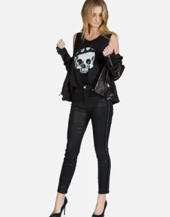 Clearance Crystal Royal Skull Scoop Neck Muscle Tank | Kel By Women Tanks