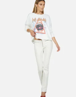 Sale Def Leppard Love Bites Classic L/S Crop Pullover | Lee By Women Long Sleeve