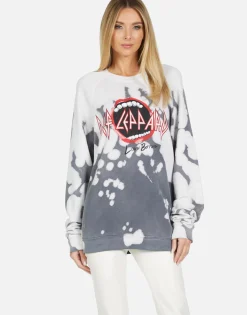 Best Sale Def Leppard Love Bites Ii L/S Raglan Pullover | Anela By Women Long Sleeve