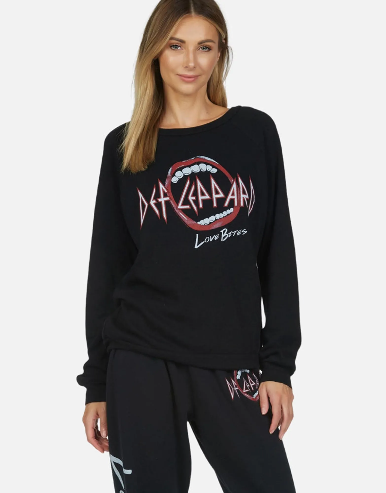Sale Def Leppard Love Bites L/S Vintage Pullover By Women Long Sleeve