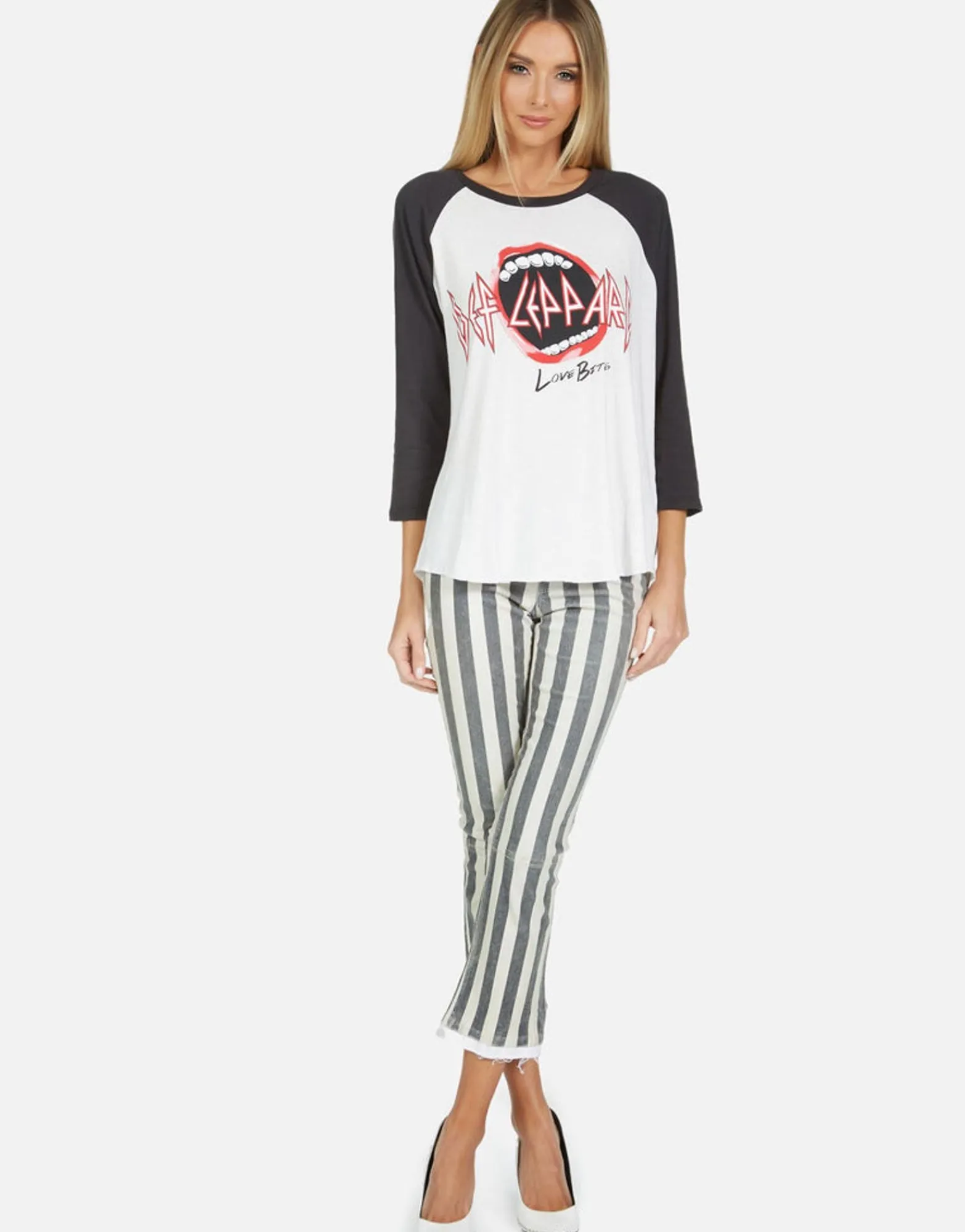 Fashion Def Leppard Love Bites Vintage Baseball Tee By Women Short Sleeve