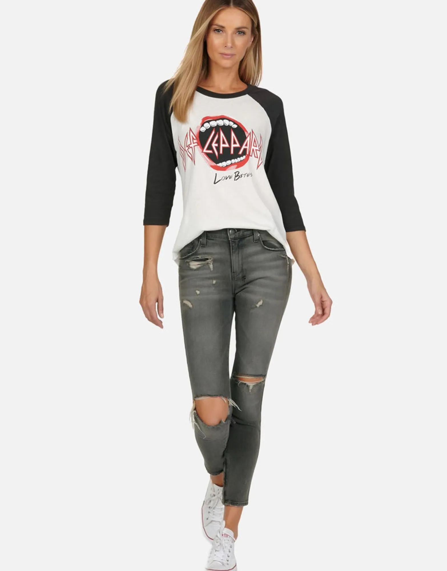 Fashion Def Leppard Love Bites Vintage Baseball Tee By Women Short Sleeve