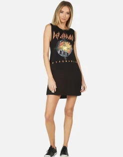 Clearance Def Leppard Pyromania Mini Dress | Deanna X By Women Dresses