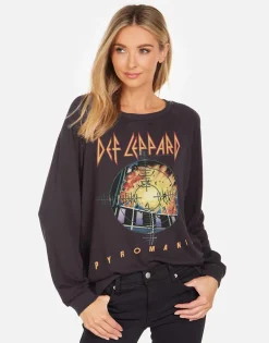Clearance Def Leppard Pyromania Pullover In | Noleta X By Women Long Sleeve
