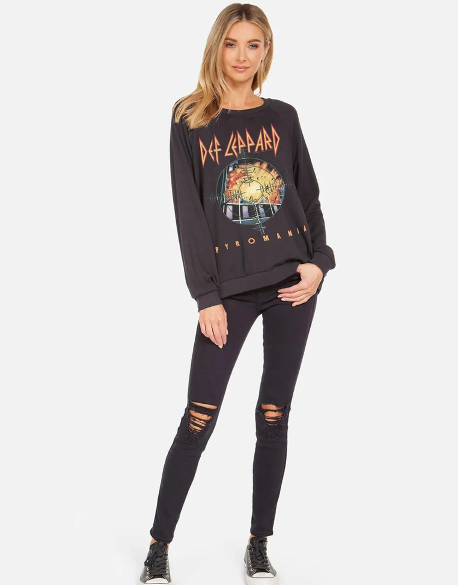 Clearance Def Leppard Pyromania Pullover In | Noleta X By Women Long Sleeve