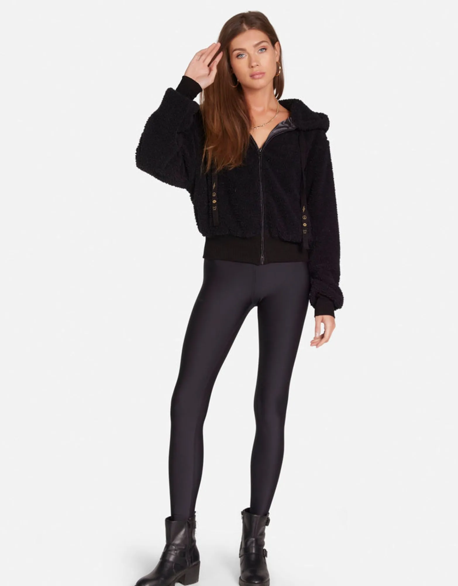 Fashion Designer Bear Sherpa Jacket In | Lumi By Women Jackets