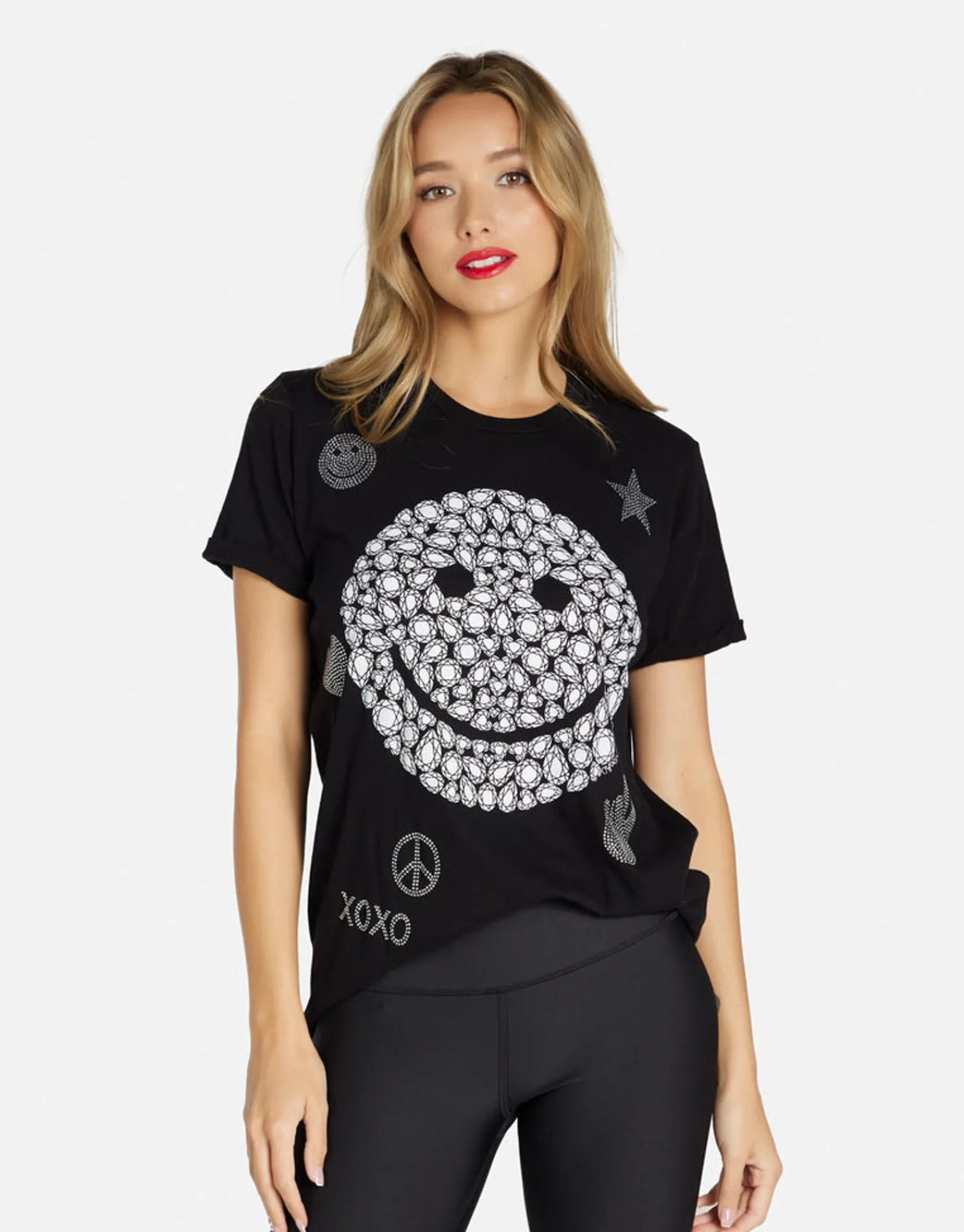 Store Diamond Happyface Vintage Tee In | Edda By Women Short Sleeve