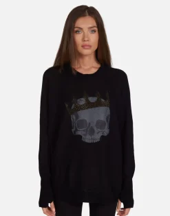 Hot Diamond Royal Skull Cashmere Sweater In | Ladona By Women Sweaters & Knits