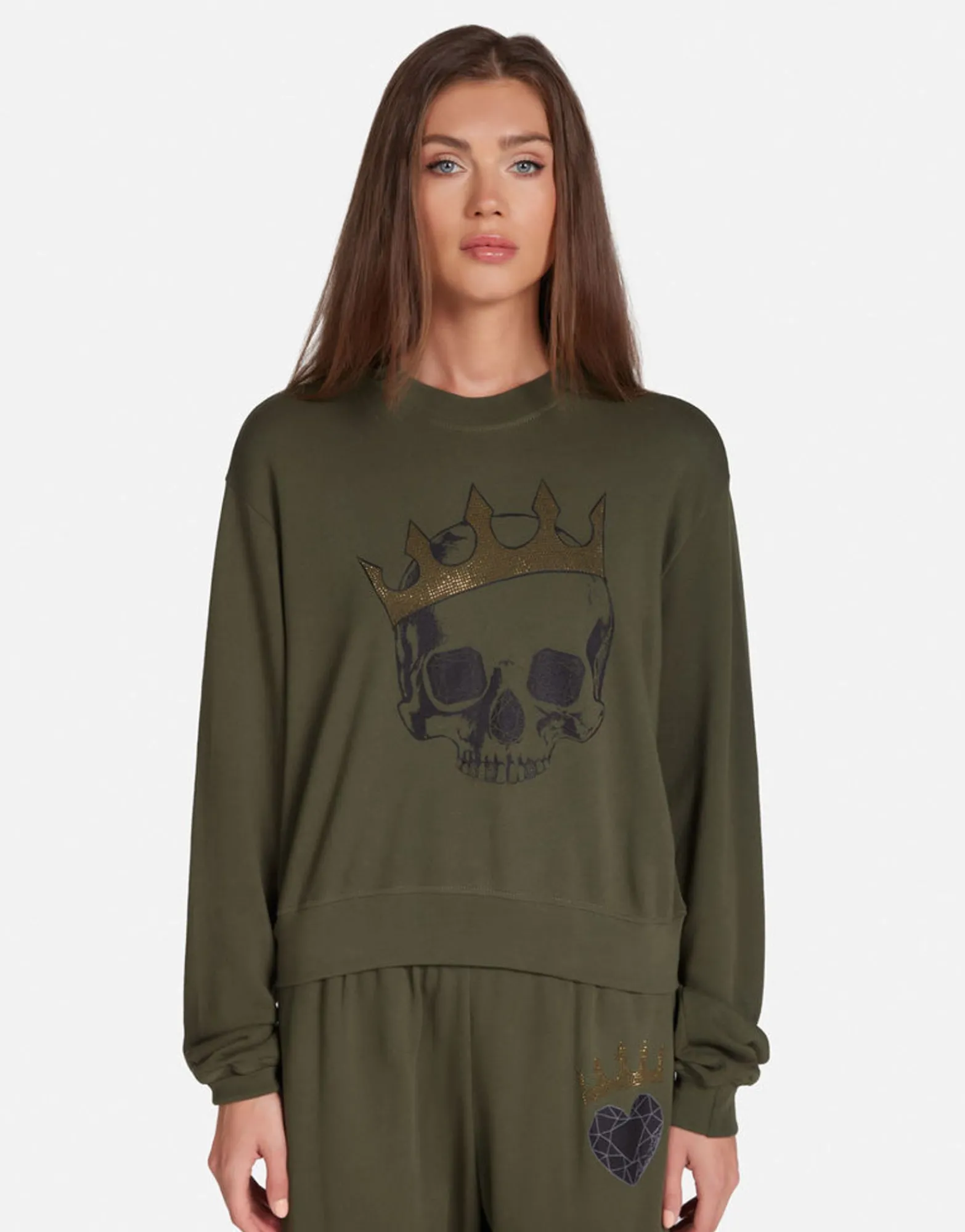 Store Diamond Royal Skull Pullover In | Spalding By Women Long Sleeve