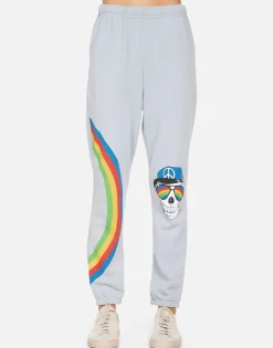Best Dola Rainbow Peace Skull Women Long Sweatpants