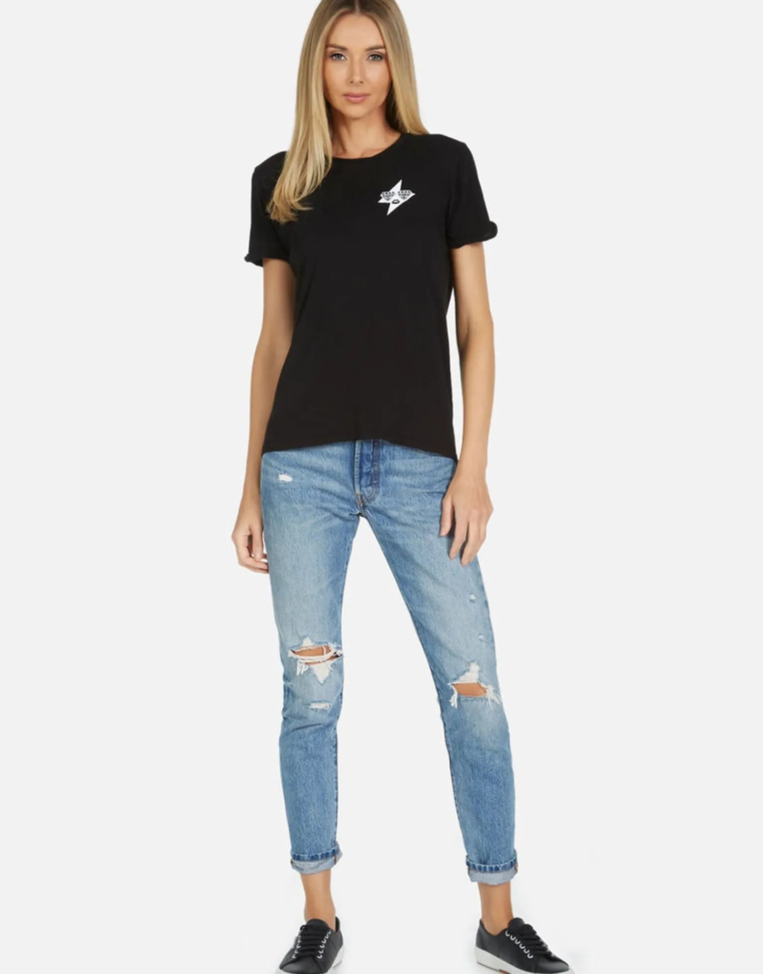 Cheap Edda Bling Star Women Short Sleeve