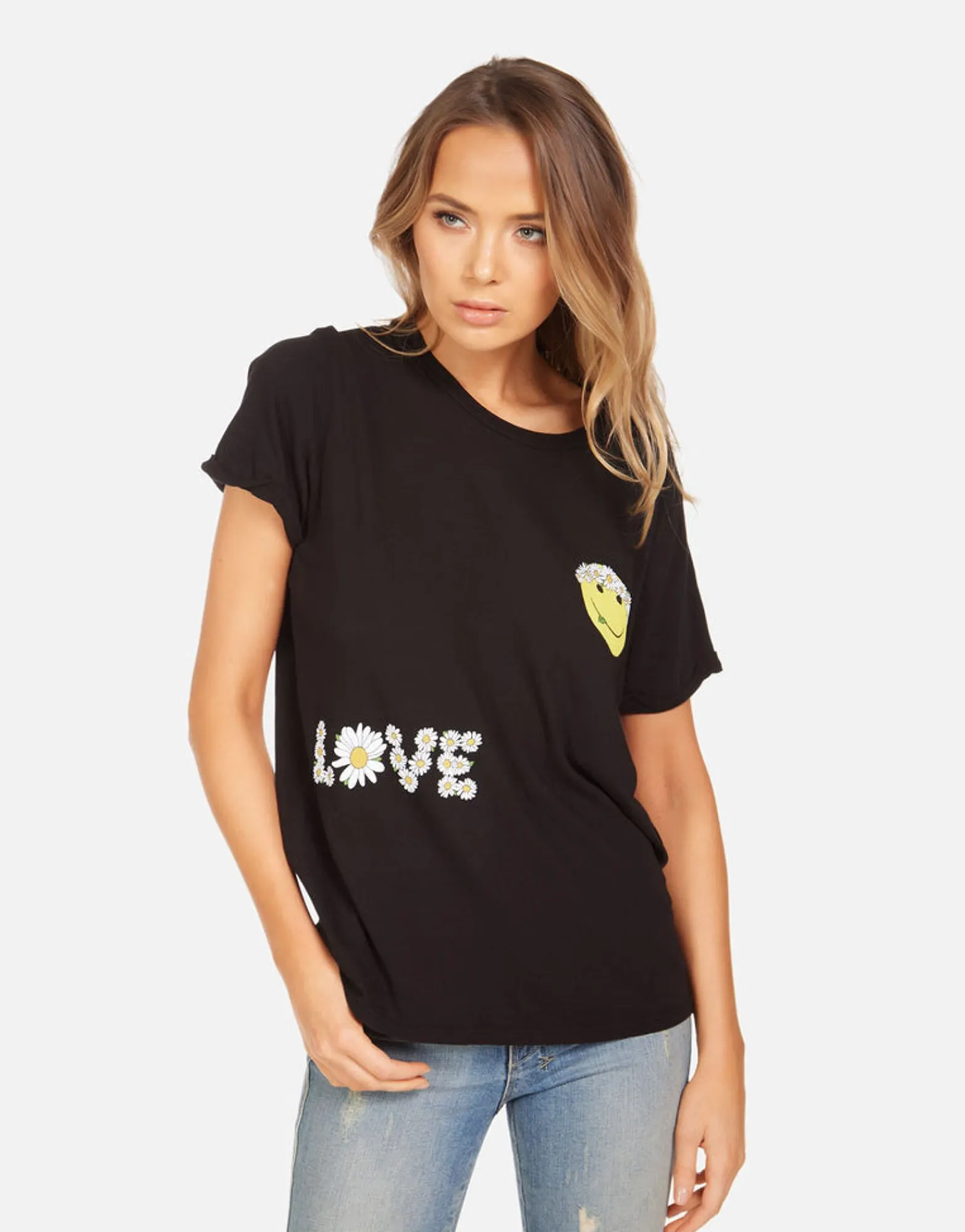 Best Sale Edda Happy Daisy Peace Women Short Sleeve