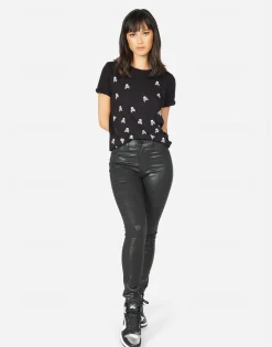 Online Edda Mini Cross Bone Skulls Women Short Sleeve