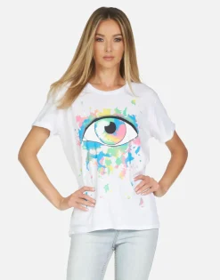 Sale Edda Watercolor Eye Women Short Sleeve