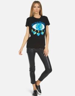 Fashion Edda Worlds Peace Lips Women Short Sleeve