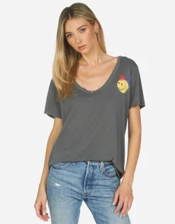 Cheap Elara Color Punk Happy Eye Women Short Sleeve