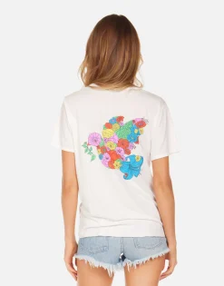 Best Sale Elara Floral Dove Elements Women Short Sleeve