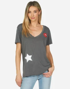 Outlet Elara Star Lip Women Short Sleeve