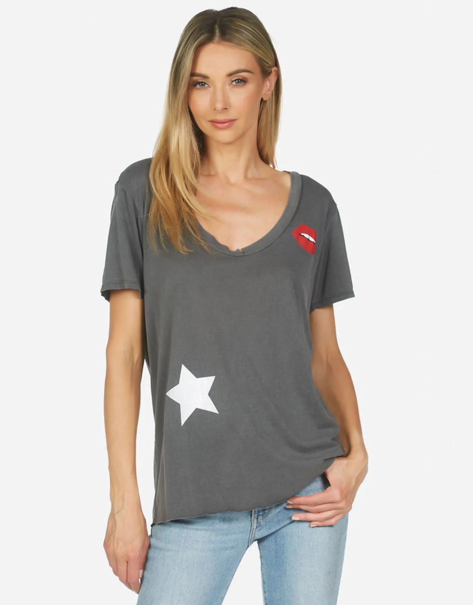 Outlet Elara Star Lip Women Short Sleeve