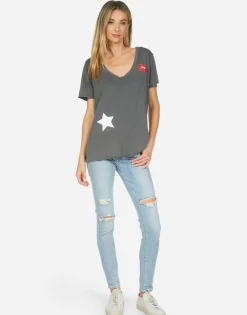 Outlet Elara Star Lip Women Short Sleeve