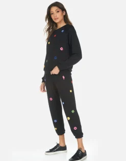 Fashion Elements Rainbow Crop Sweatpant | Alana By Women Crop Sweatpants