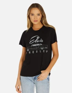 Online Elvis Presley Cadillac Boyfriend Tee In | Wolf By Women Short Sleeve