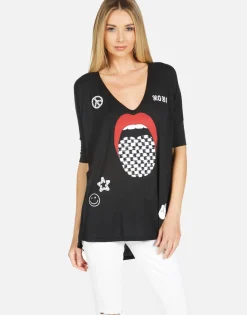 Best Sale Eva Checker Tongue Women Short Sleeve