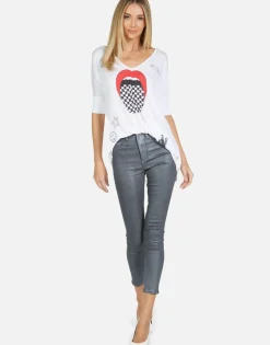 Best Sale Eva Checker Tongue Women Short Sleeve