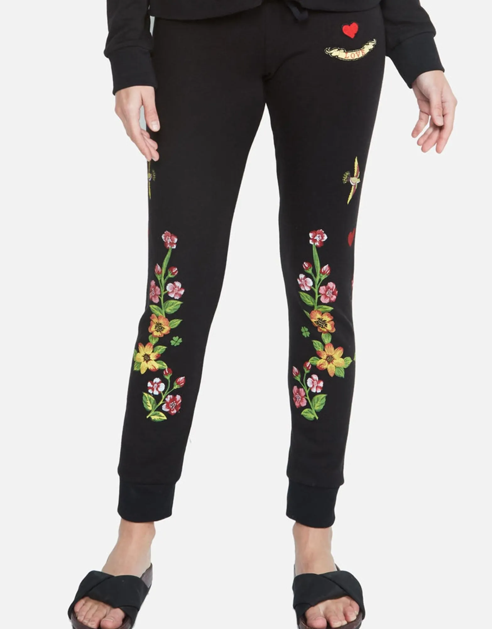 Best Floral Love Lounge Sweatpant W/ Cuff | Jess By Women Long Sweatpants