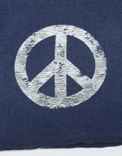 Clearance Foil Vintage Peace Cashmere Blanket Limited Edition W/ Custom Box Women Sweaters & Knits