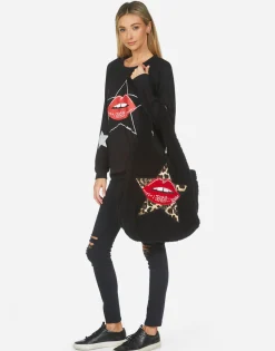 Flash Sale Galilea Leopard Star Lip Patch Bags