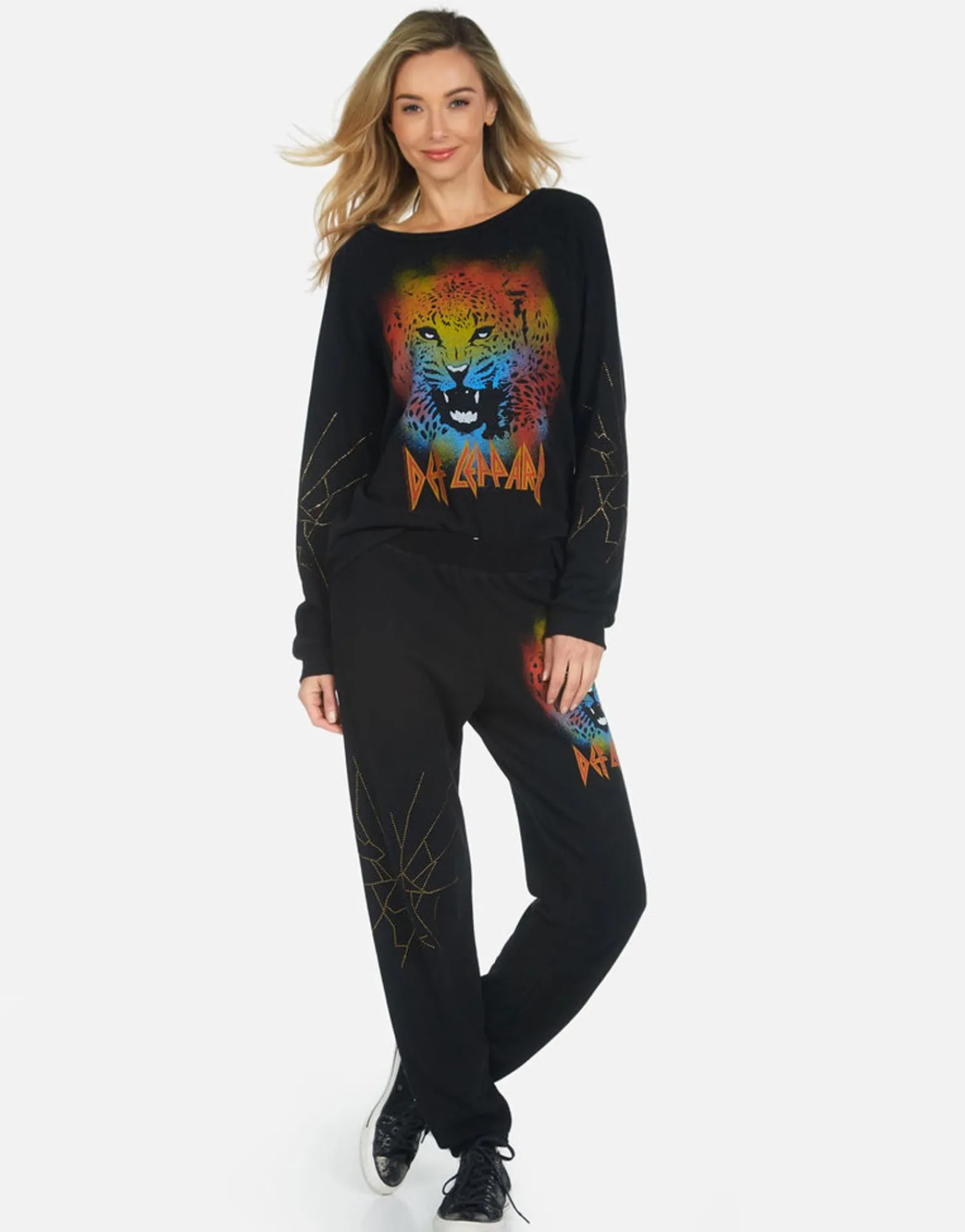 Fashion Gia Def Leppard Leopard Women Long Sweatpants
