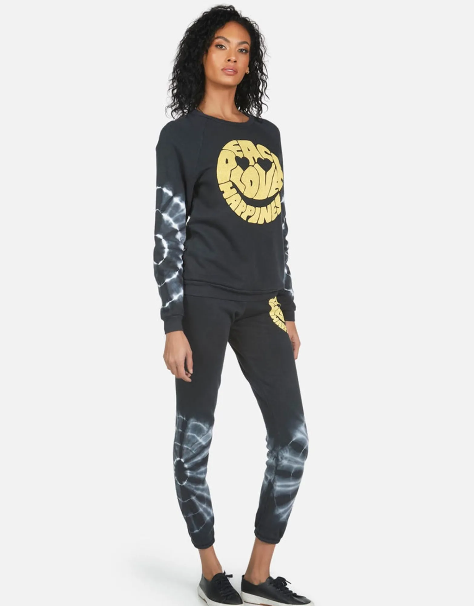 Store Gia Text Happy Face Women Long Sweatpants
