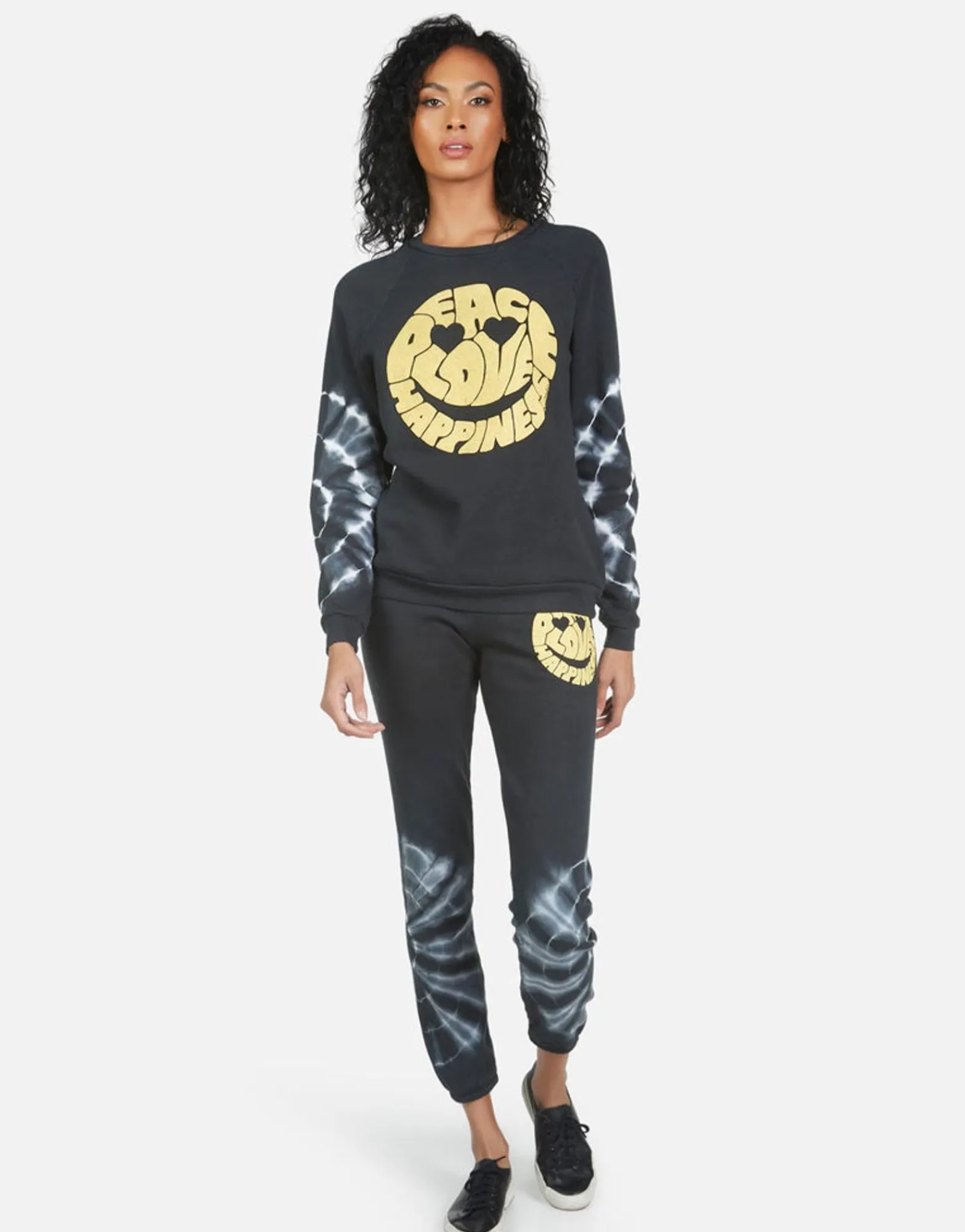 Store Gia Text Happy Face Women Long Sweatpants