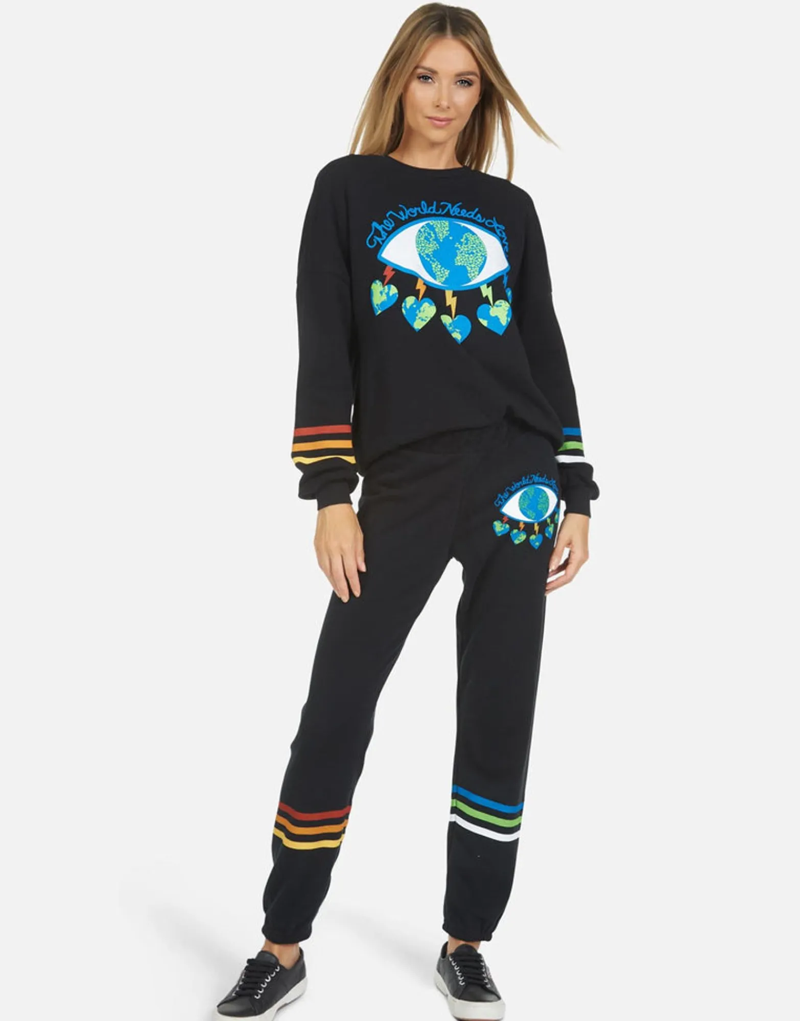 Fashion Gia World Eye Love Women Long Sweatpants
