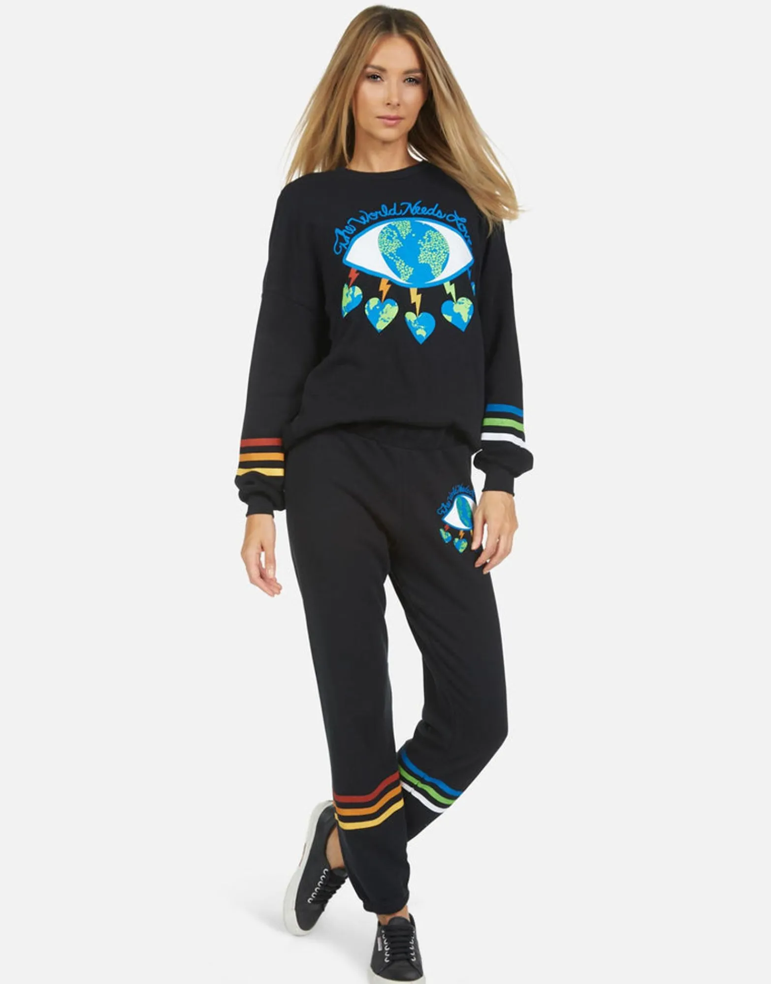 Fashion Gia World Eye Love Women Long Sweatpants