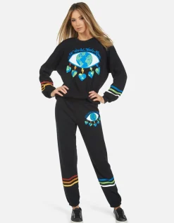 Fashion Gia World Eye Love Women Long Sweatpants