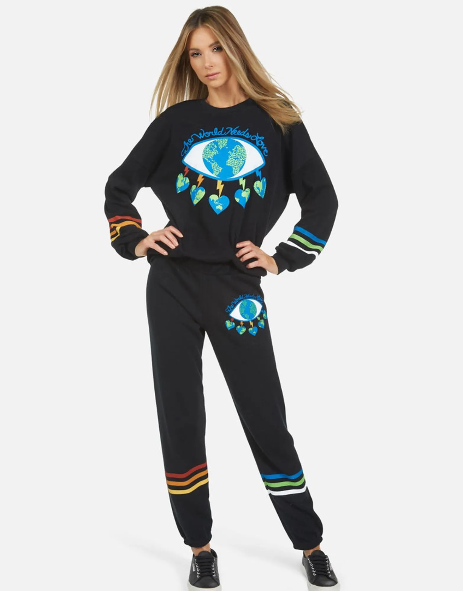 Fashion Gia World Eye Love Women Long Sweatpants