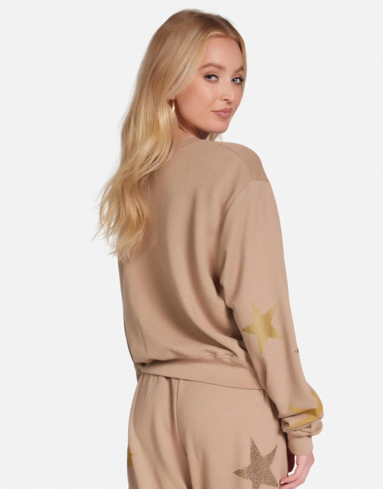 Outlet Gold Crystal Multi Stars Pullover | Spalding By Women Long Sleeve