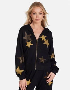 Store Gold Crystal Multi Stars Hoodie In | Lachelle By Women Hoodies