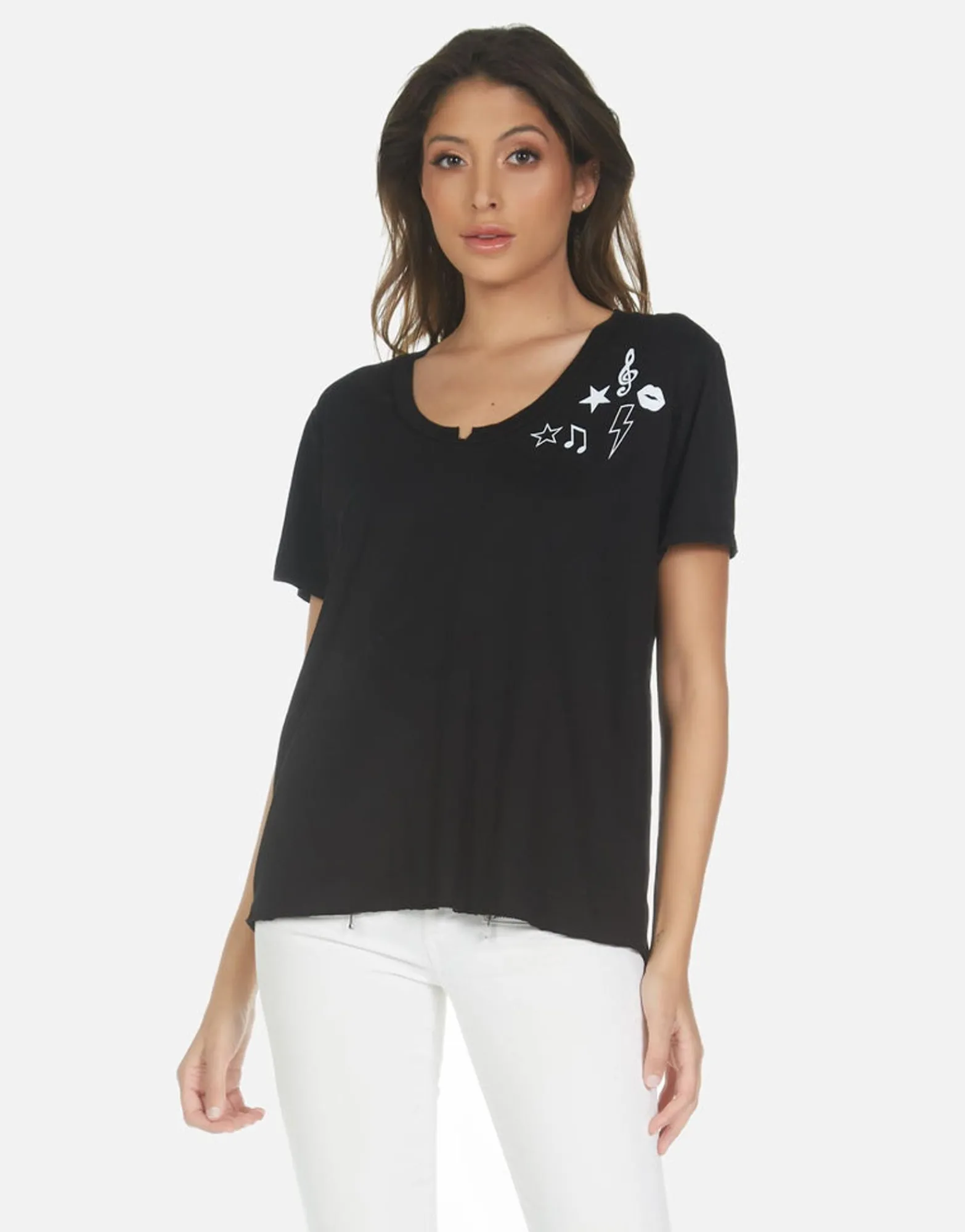 Hot Guitar Bear S/S Boyfriend Tee | Elara By Women Short Sleeve