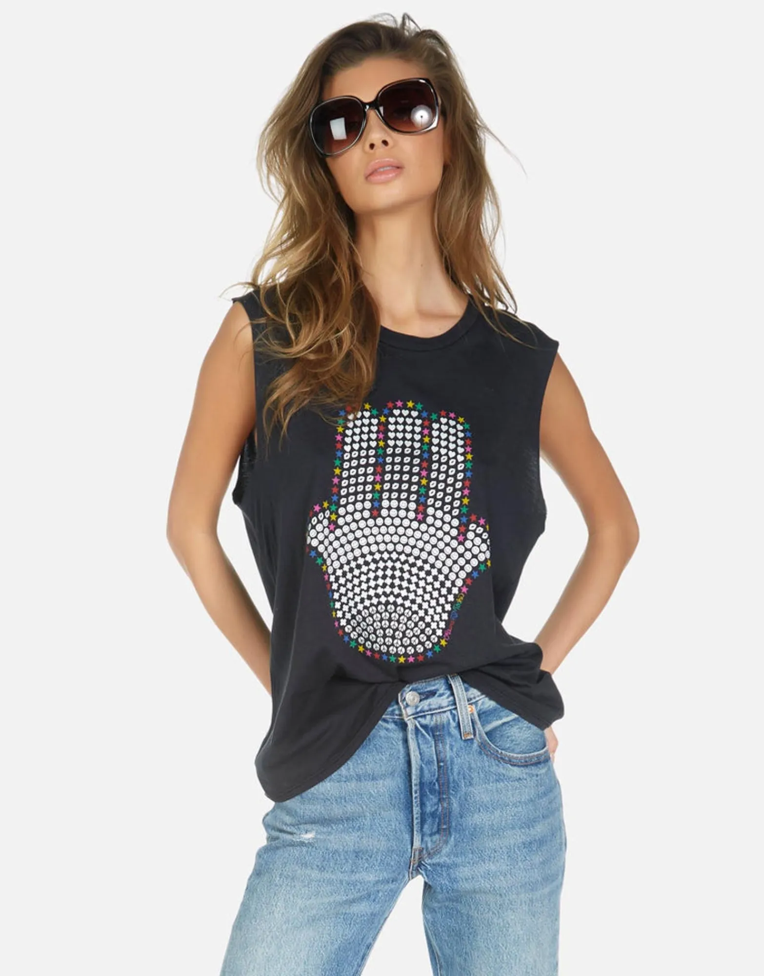 Discount Hamsa Elements Boyfriend Tank | Kel By Women Tanks