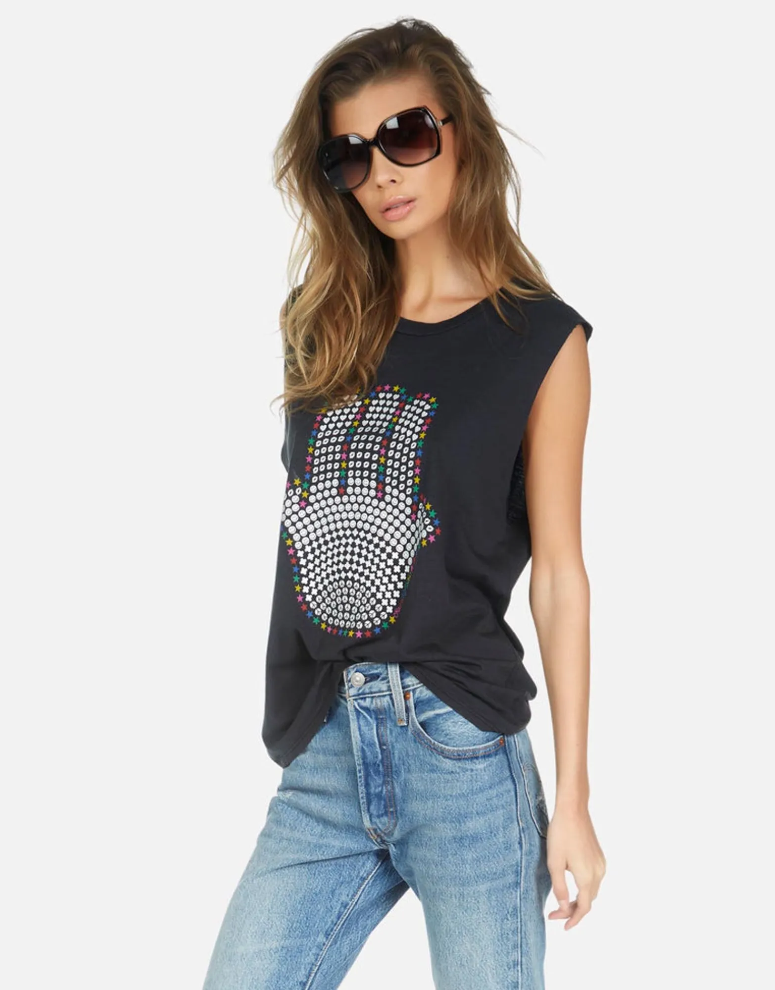 Discount Hamsa Elements Boyfriend Tank | Kel By Women Tanks