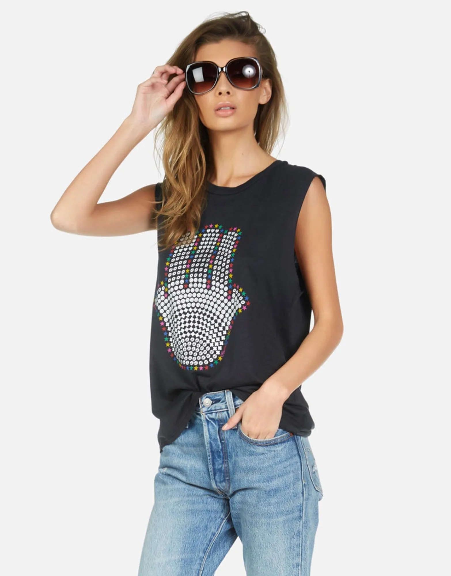 Discount Hamsa Elements Boyfriend Tank | Kel By Women Tanks