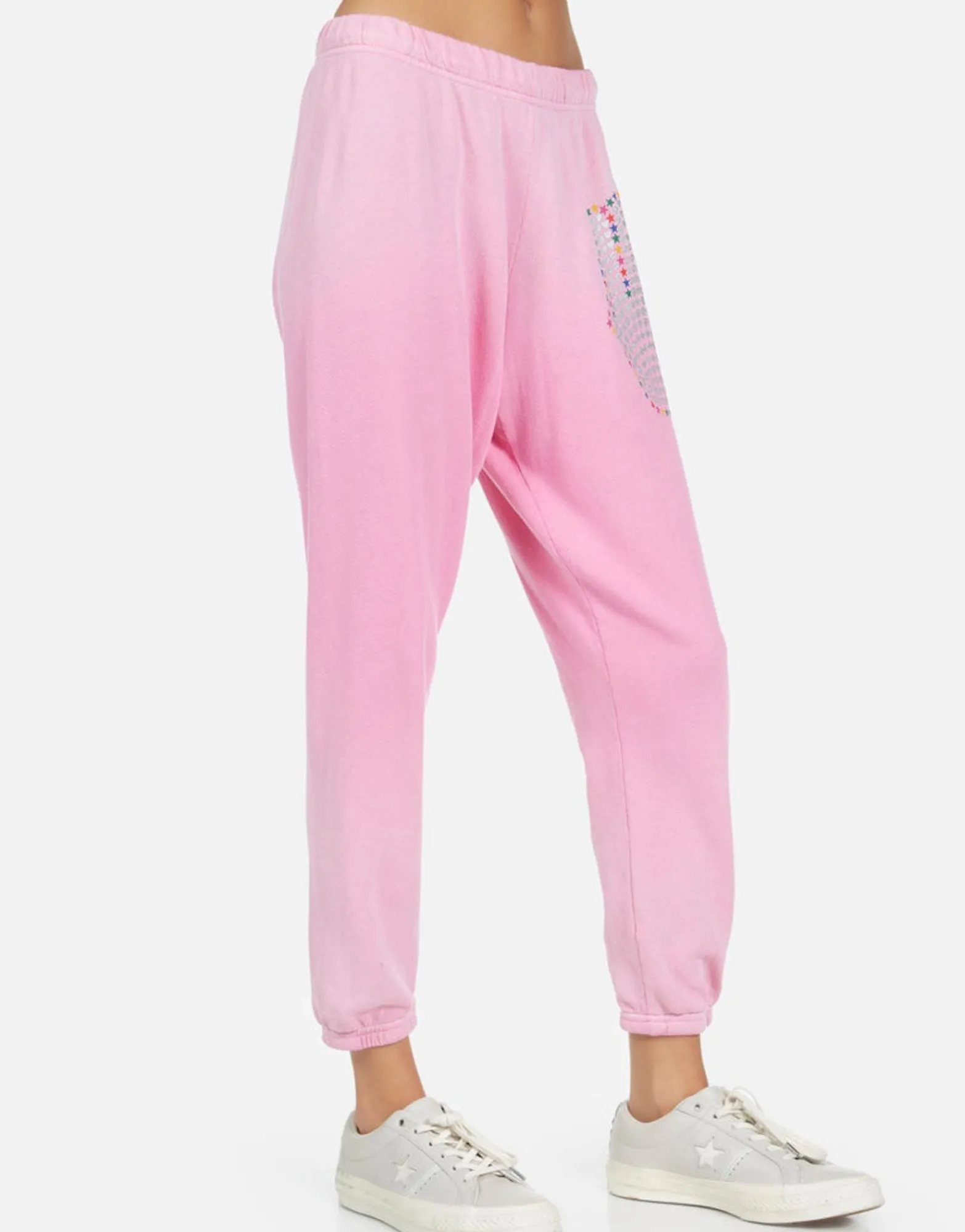 Best Hamsa Elements Pink Ombre Crop Sweatpant | Alana By Women Crop Sweatpants