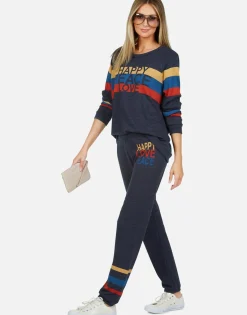 Clearance Happy Peace Love L/S Raglan Pullover | Everly By Women Long Sleeve