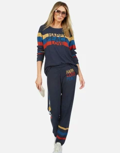 Clearance Happy Peace Love L/S Raglan Pullover | Everly By Women Long Sleeve