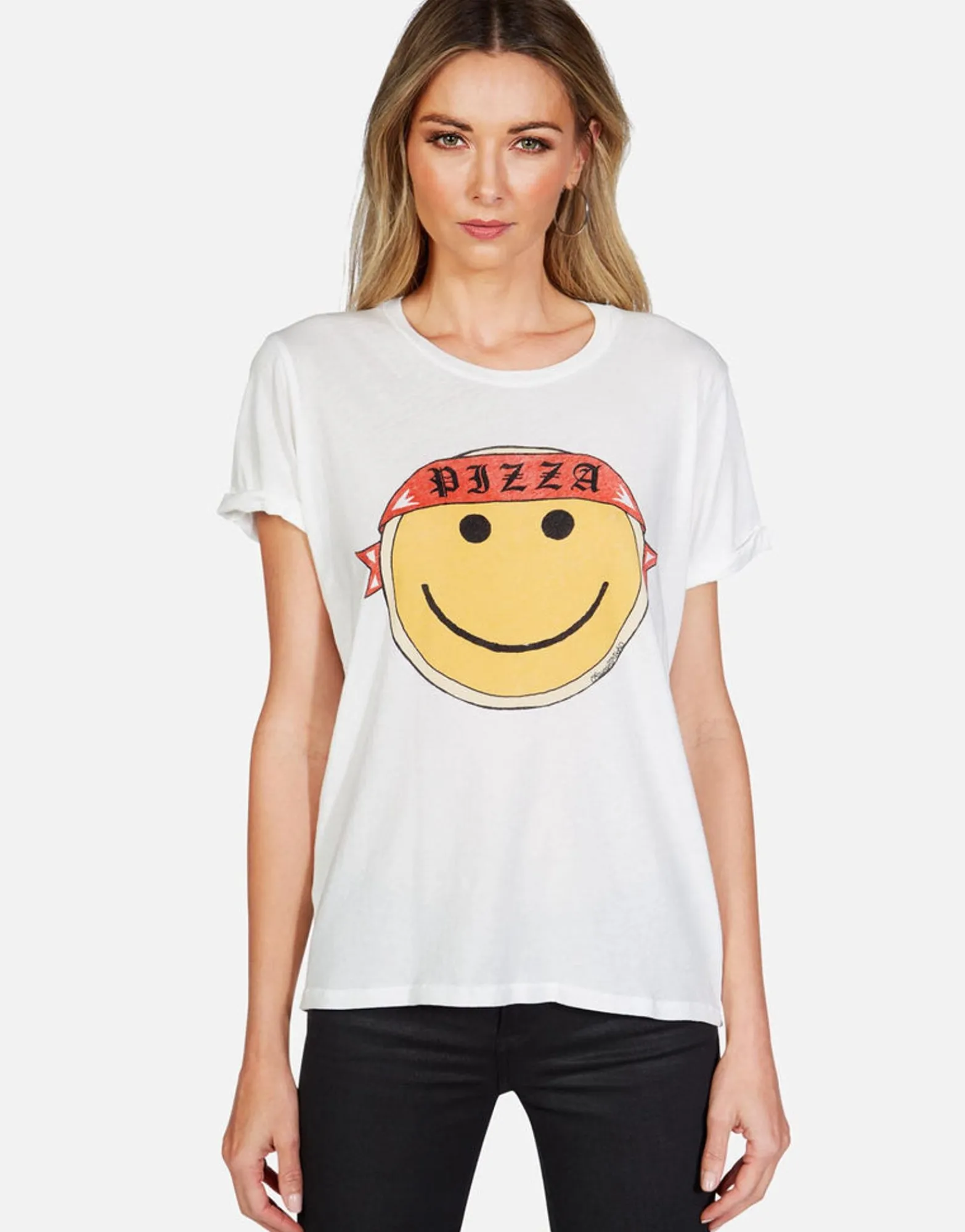 Flash Sale Happy Pizza Vintage S/S Tee | Edda By Women Short Sleeve