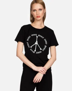 Fashion Happy Skull Flower Outline S/S Vintage Tee | Croft By Women Short Sleeve