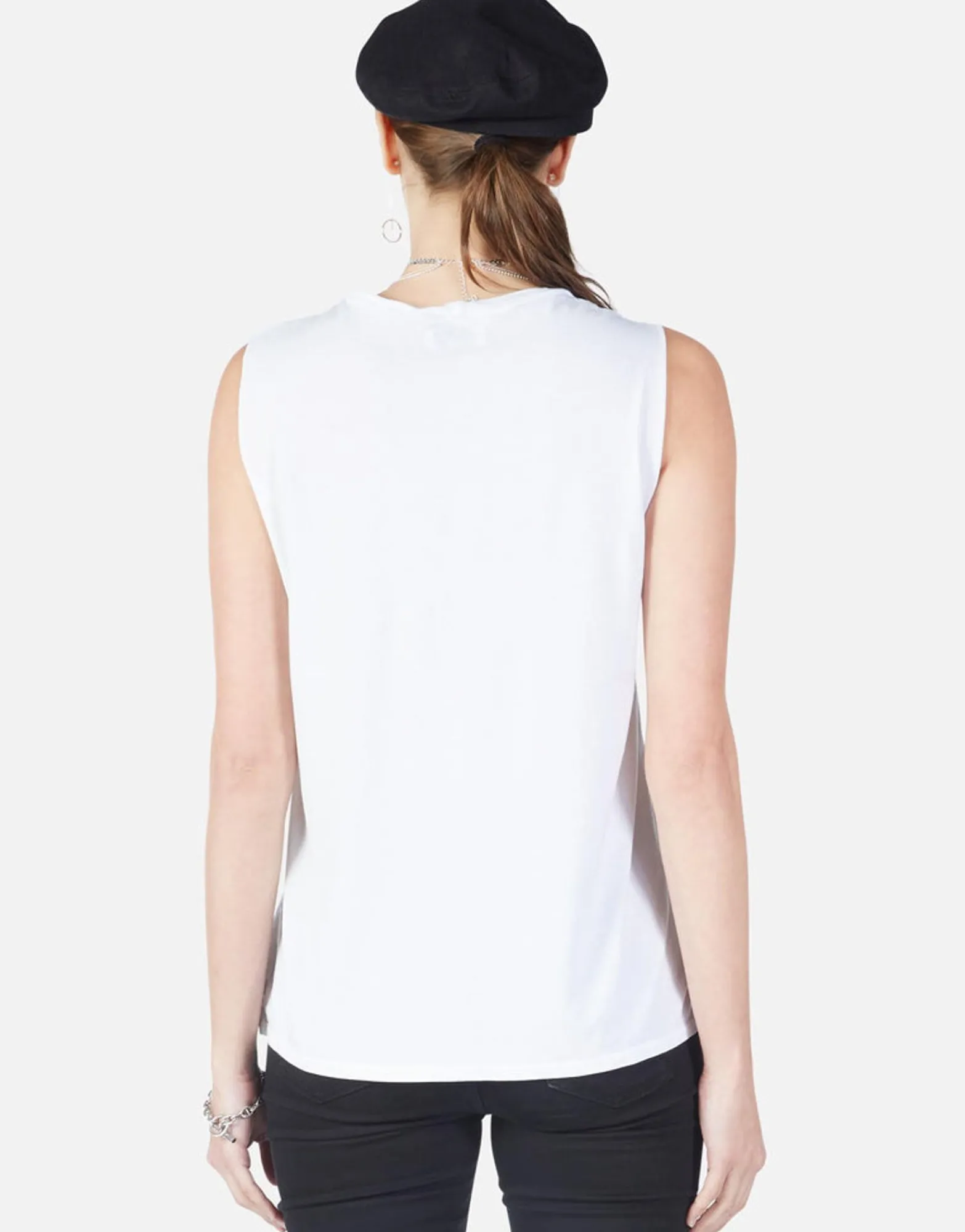 Discount Happyface Patch Scoop Neck Tank | Sibley By Women Tanks